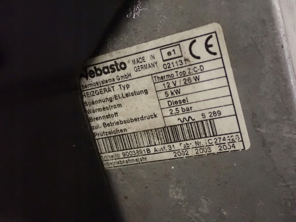 MAZDA MPV 00-05 DIESEL WEBASTO 6/7