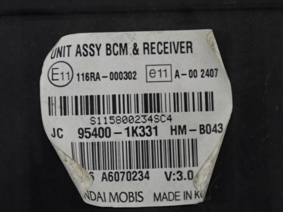 HYUNDAI IX20 1.4i 09- PUSZKA BCM MODUŁ KOMFORTU 95400-1k331 6/7