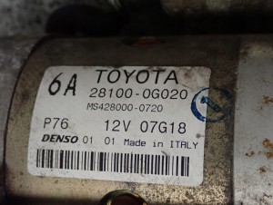 TOYOTA AVENSIS T25 COROLLA 2.0 D4D 03-05 ROZRUSZNIK DIESEL 3/6 MINIATURA