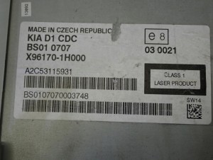 KIA CEED 06-12 RADIO CD RADIOODTWARZACZ 5/7 MINIATURA