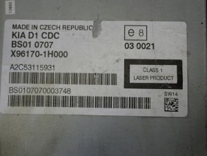 KIA CEED 06-12 RADIO CD RADIOODTWARZACZ 6/7 MINIATURA