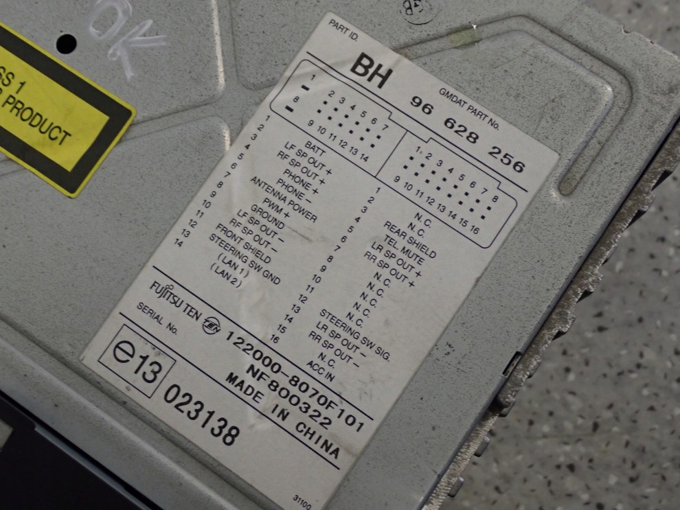 CHEVROLET AVEO T250 07- RADIO FABRYCZNE 4/4