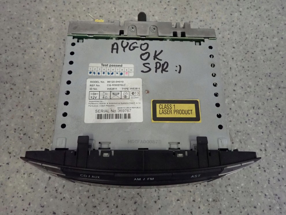 TOYOTA AYGO 06-12 RADIO ORYGINALNE RADIOODTWARZACZ 4/7