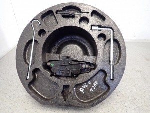 CHEVROLET AVEO T250 07- WKŁAD KOŁA ZAPASOWEGO LEWAREK PODNOŚNIK KLUCZ 2/3 MINIATURA