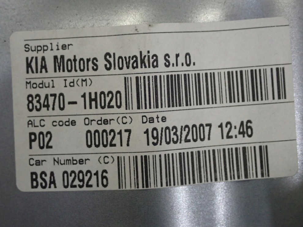 KIA CEED HATCHBACK 06- PODNOŚNIK SZYBY TYLNY LEWY 3/5