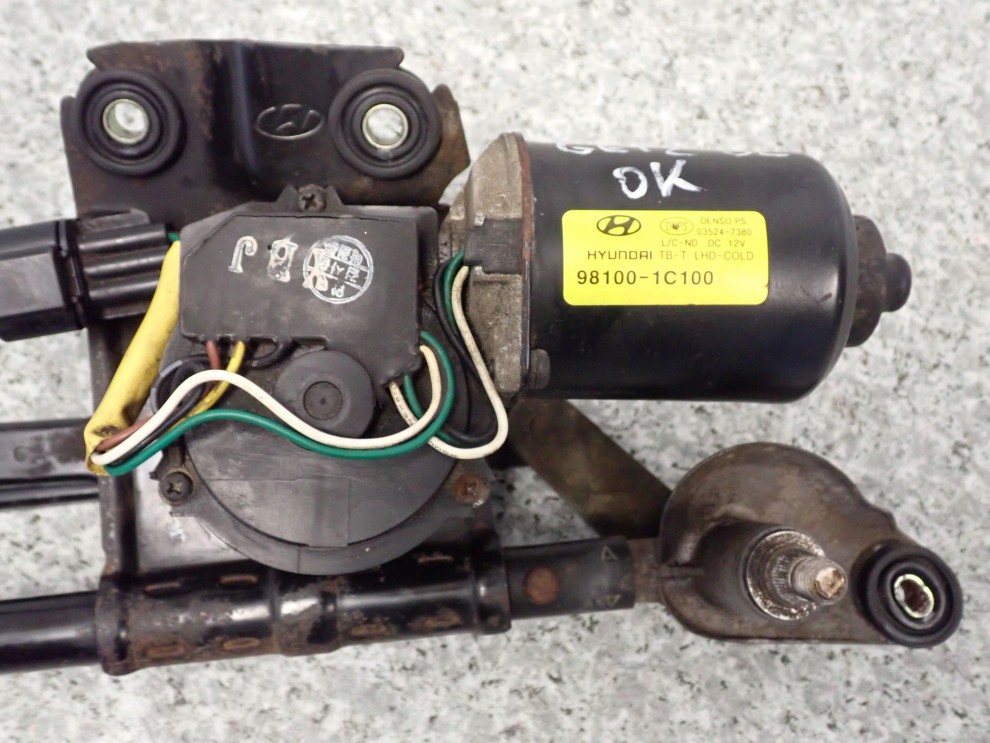 HYUNDAI GETZ 02-05 MECHANIZM WYCIERACZEK SILNICZEK KOMPLET 3/5