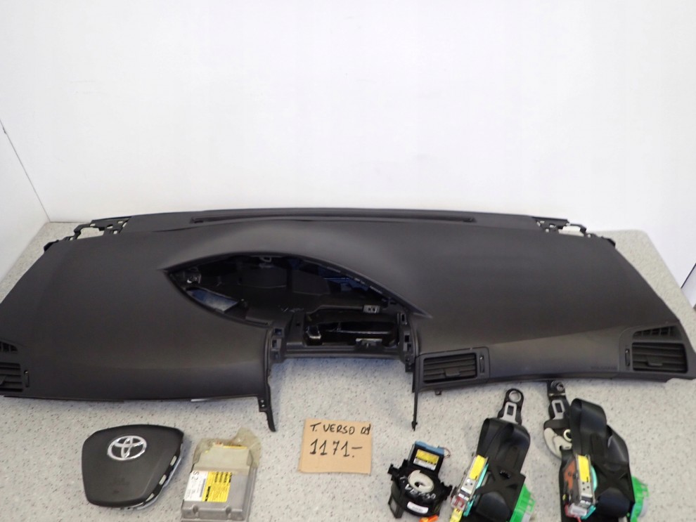 TOYOTA VERSO 2.0 D4D 09-13 PODUSZKI POWIETRZNE DESKA ROZDZIELCZA SRSY ZESTA 2/16