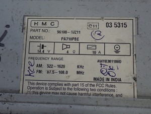 HYUNDAI i20 08-12 RADIO CD 6/11 MINIATURA