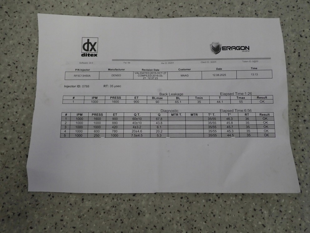 MAZDA 6 MAZDA6 02-05 2.0D RF5 WTRYSKIWACZ PALIWA SPRAWDZONY 3/3