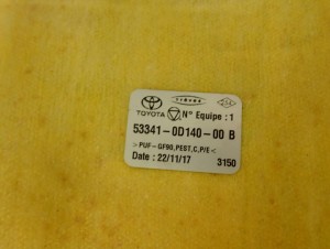 TOYOTA YARIS III 12-19 WYCISZENIE WYGŁUSZENIE MASKI 7/7 MINIATURA