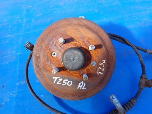 CHEVROLET AVEO T250 07- BĘBEN SZCZĘKI PIASTA TYLNA LEWA 2/5 MINIATURA