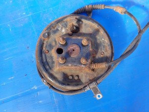 CHEVROLET AVEO T250 07- BĘBEN SZCZĘKI PIASTA TYLNA LEWA 4/5 MINIATURA