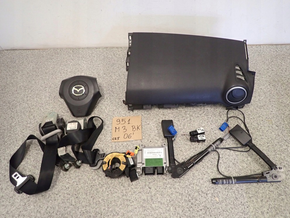 mazda3 MAZDA 3 BK HB 06- PODUSZKI POWIETRZNE ZESTAW SRSY 2/15